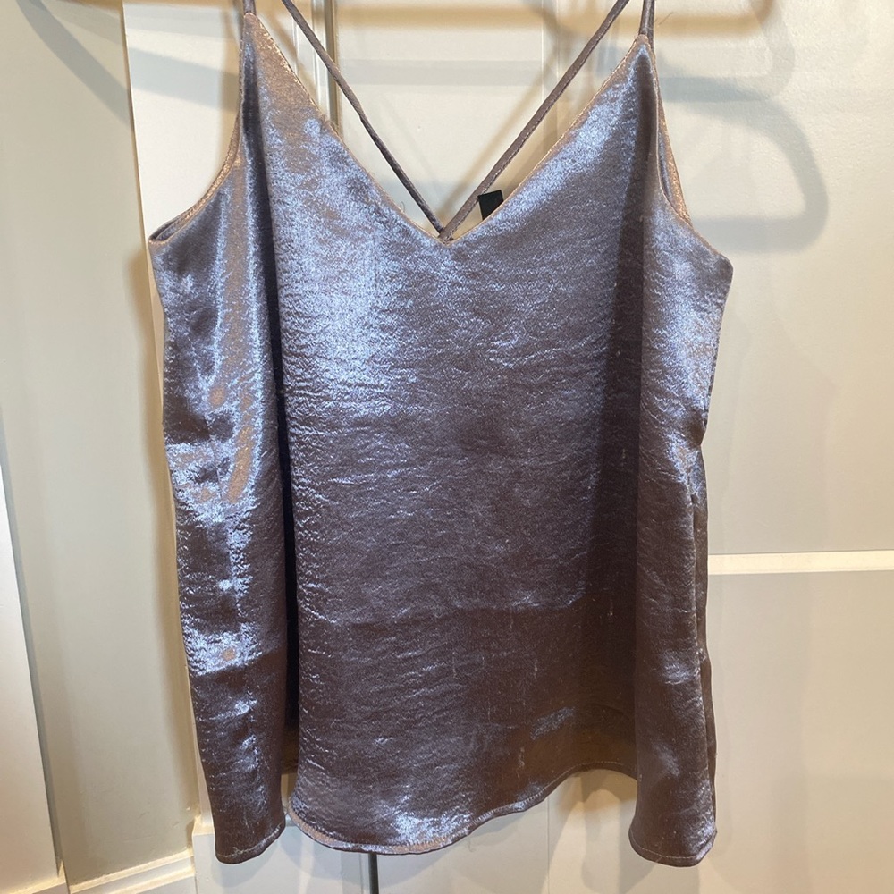 Purple metallic tank top